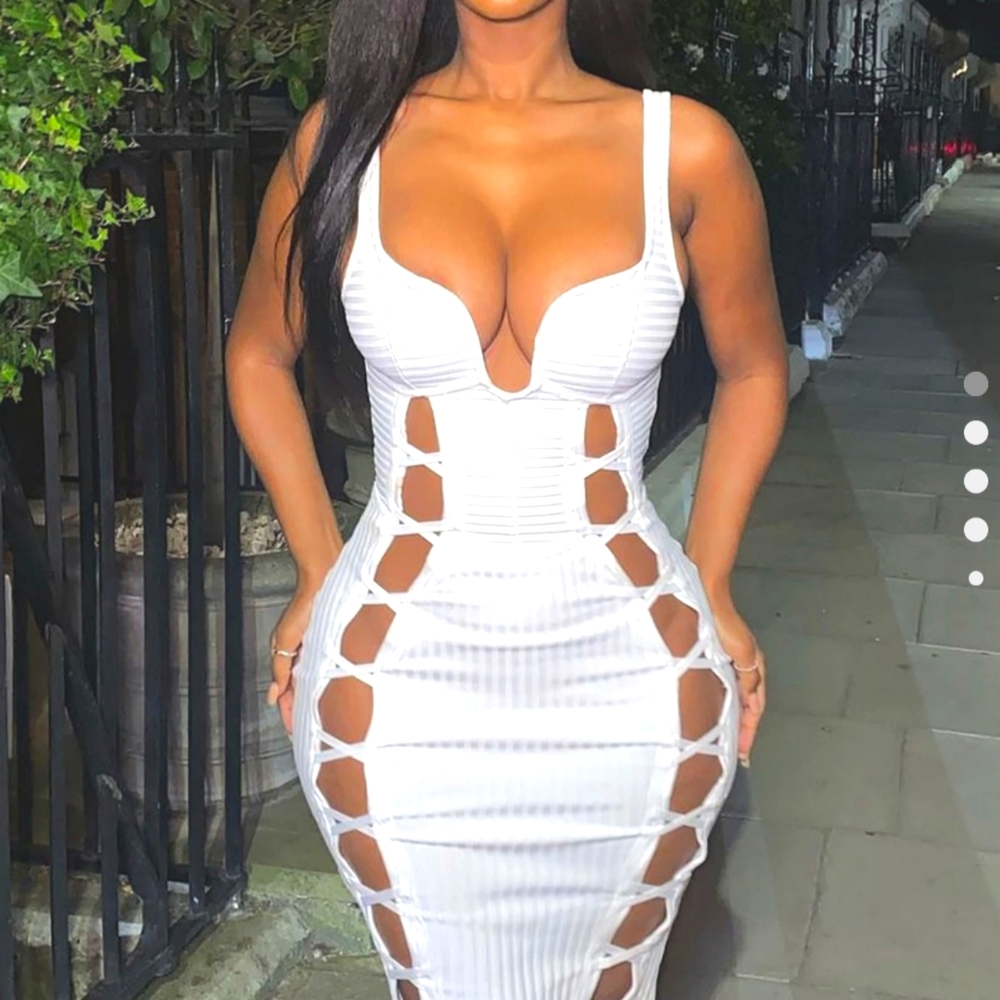 White bandage dress
